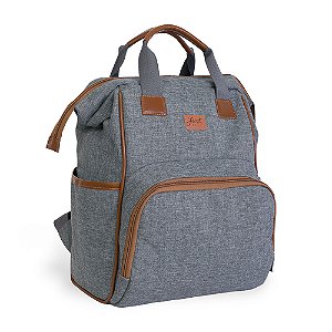 Mochila de Maternidade Just Baby Multifuncional Denver Cinza