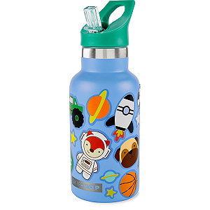 Garrafa De Aço Inox Skip Hop Spark Style Personalizável Azul