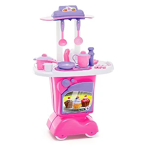 Brinquedo Cozinha Tateti Top Chef Rosa e Lilás