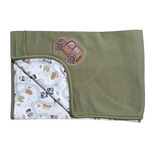 Manta de Suedine Hug Pequena Cidade Marrom Café