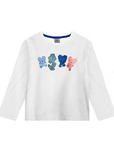 Camiseta Manga Longa Tigor T Tigre Baby Happy Branco