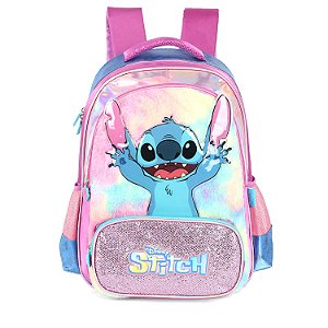 Mochila de Costas Luxcel Stitch Glitter Cute Roxo