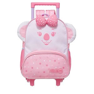 Mochila de Rodinhas Lilica Ripilica Com Alça Little Rosa