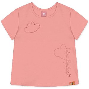 Blusa Manga Curta Lilica Ripilica Estampa Lilica Rosa