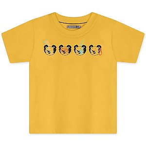 Camiseta Manga Curta Tigor T Tigre Baby Elementos Amarelo