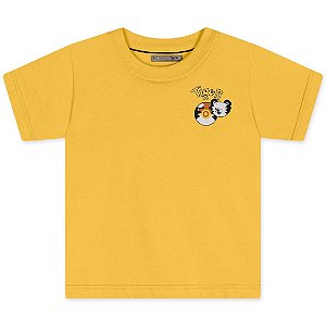 Camiseta Manga Curta Tigor T Tigre Poke Amarelo
