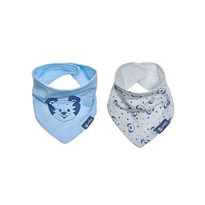 Kit Babador Bandana Tigor T Tigre Little Azul