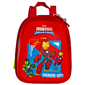 Mochila Pequena Maxtoy Iron Man Carro Vermelho