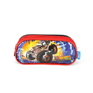 Estojo Escolar Luxcel Hot Wheels Limits Preto