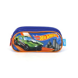 Estojo Escolar Luxcel Hot Wheels Limits Azul
