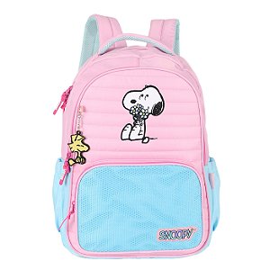 Mochila de Costas Luxcel Snoopy Rosa e Azul