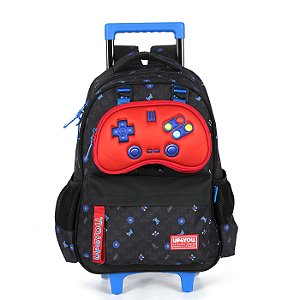 Mochila de Rodinhas Luxcel Com Alça Up4You Game Ctrl Preto