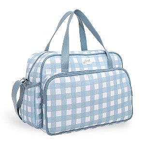 Bolsa de Maternidade Grande Just Baby Vichy Azul