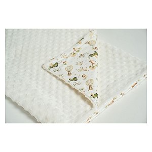 Cobertor Hug Fleece Dots Fun Linha Big Friends Branco