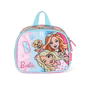 Lancheira Escolar Luxcel Barbie Pet e Friend Rosa