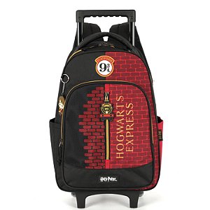 Mochila de Rodinhas Luxcel Com Alça Harry Potter HE Vinho