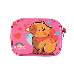 Estojo Box 100 Pens Luxcel Up4You Capivara BeCapy Pink