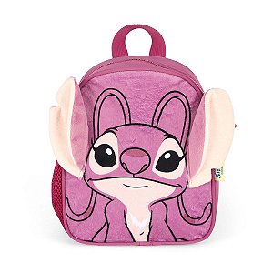 Lancheira Escolar Luxcel Stitch Angel Pelúcia Roxo