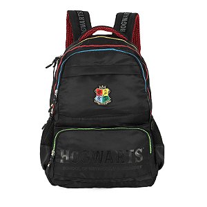 Mochila de Costas Luxcel Harry Potter Hogwarts Logo Preto