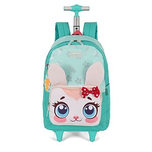 Mochila de Rodinhas Luxcel Com Alça Up4You Pet Cute Verde