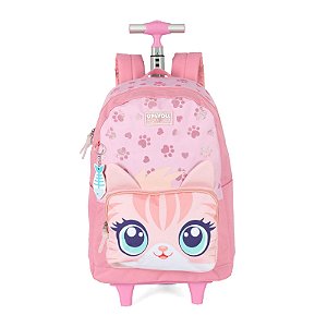 Mochila de Rodinhas Luxcel Com Alça Up4You Pet Cute Rosa