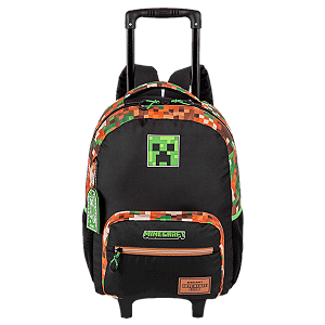 Mochila de Rodinhas Sestini Minecraft X Outdoors Preto