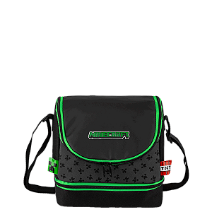 Lancheira Escolar Sestini Minecraft Y Icons Preto