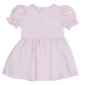 Vestido Baby Lilica Ripilica Grow Up Com Cobre Fralda Rosa