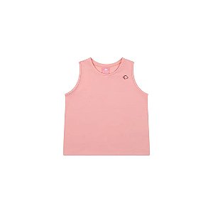 Blusa Regata Lilica Ripilica Com Logo Rosa Claro