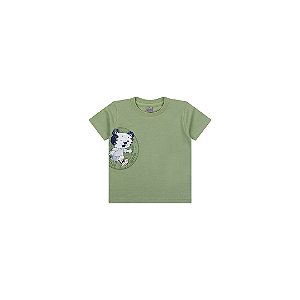 Camiseta Manga Curta Tigor T Tigre New Fun Baby Verde