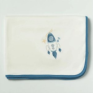 Manta de Suedine Hug Espacial Azul Nimbus