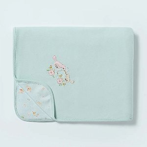 Manta de Suedine Hug Lovely Day Rosa Antigo Verde