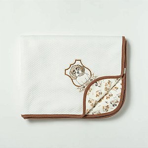 Manta De Matelassê Hug Doguinhos Marrom Café