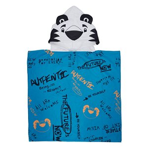 Toalha de Praia Poncho Tigor T Tigre LovIt Future Azul