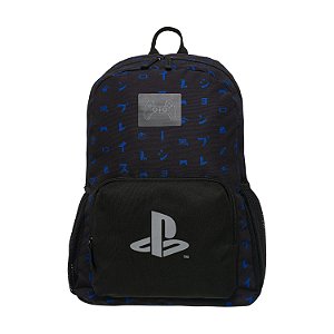 Mochila de Costas Pacific Playstation Hardware Preto e Azul