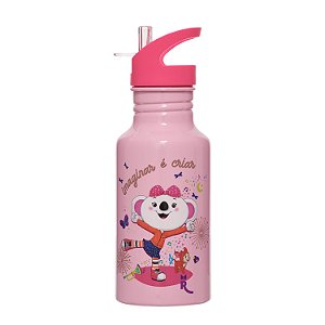 Garrafa de Alumínio Lilica Ripilica Mundo Brincar Rosa