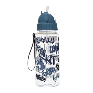 Garrafa Com Canudo Tigor T Tigre Street Azul