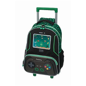 Mochila de Rodinhas Pacific Com Alça Pack Me Replay Preto