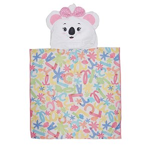 Toalha de Praia Poncho Lilica Ripilica LovIt Florescer Rosa
