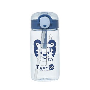 Garrafa Com Canudo Pacific 460ML Tigor T Tigre Little Azul