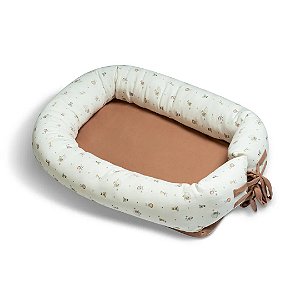 Ninho Redutor de Berço Hug Time Dos Sonhos Marrom Claro