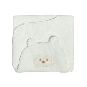 Toalha de Banho Hug Com Capuz Confort Sec Off White
