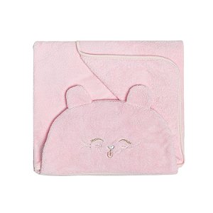 Toalha de Banho Hug Com Capuz Confort Sec Rosa