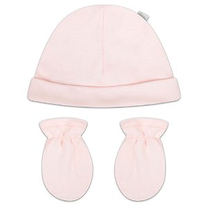 Kit Hug Touca E Luva Hug Encanto Rosa Claro