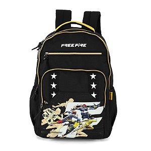 Mochila de Costas Luxcel Free Fire Preto