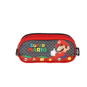 Estojo Escolar Luxcel Super Mario Bros Preto