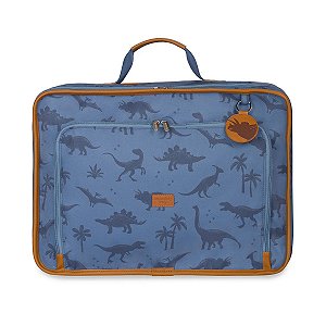 Mala de Maternidade MasterBag Vintage Dinossauro Azul