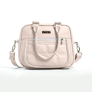 Bolsa de Maternidade Hug Média Caramelo Rosa