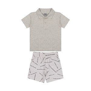 Conjunto Curto Tigor T Tigre Camiseta Polo e Bermuda Active