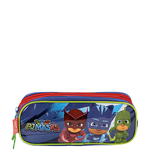 Estojo Escolar Sestini 2 Compartimentos PJ Masks Colorido